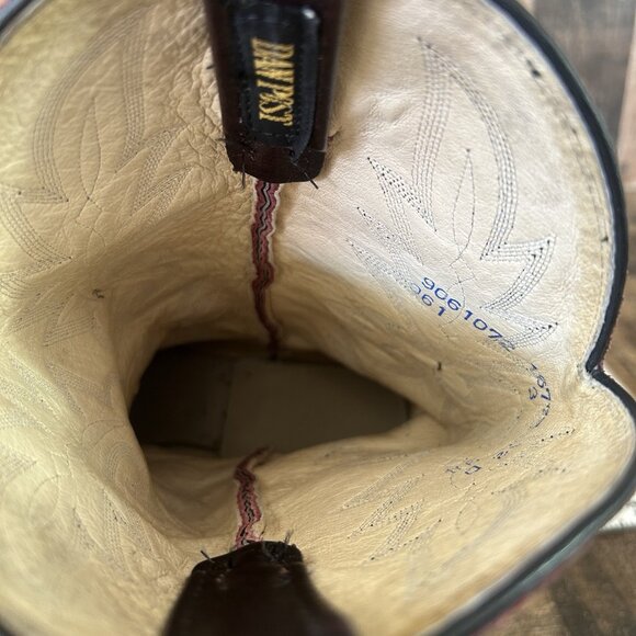 Dan Post 16773 Vintage Black Cherry Western Cowboy Boots Mens 12 D - Picture 11 of 12